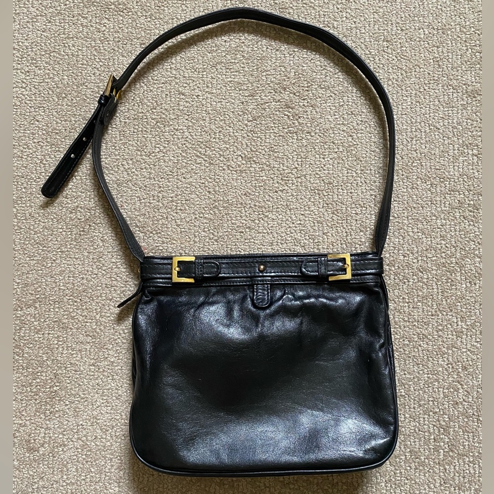 Anne Klein black leather purse
